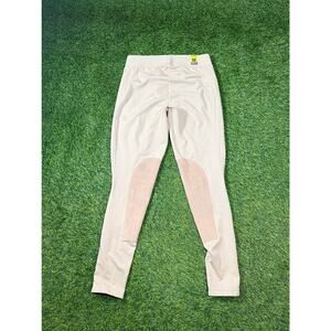 Kerrits Women’s Tan Equestrian Riding Tights Knee Patch Schooling Pants NWT m